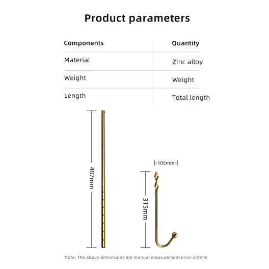 LOCKINK AllNight 3867 Adjustable Anal Golden Set Hook 0413